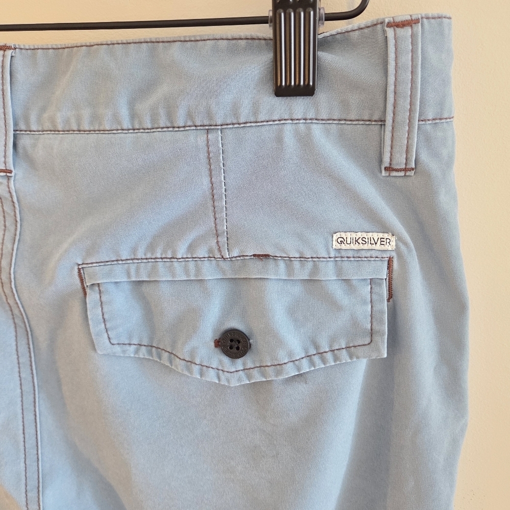 Quiksilver Men’s Blue Distressed Shorts Size 30 Surf Skate - Picture 8 of 9